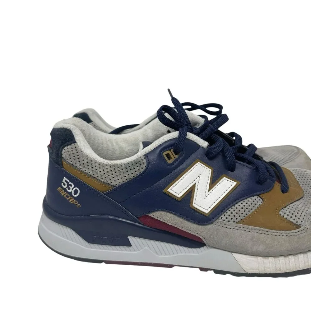 New Balance 530 Explorer Grey Stone Navy Burgundy M530RWB Men’s Size 12 US